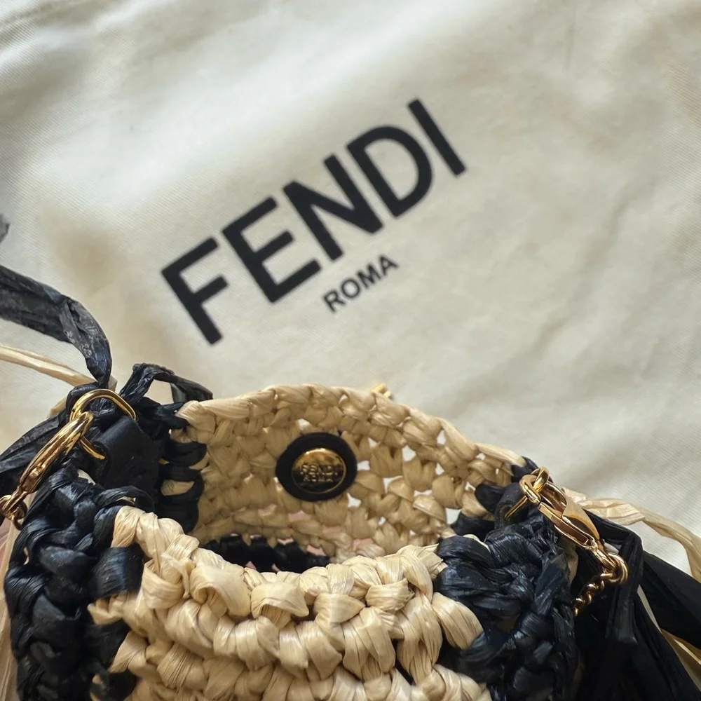 Fendi Black and Tan Fringe Mini Bag - Picture 7 of 10